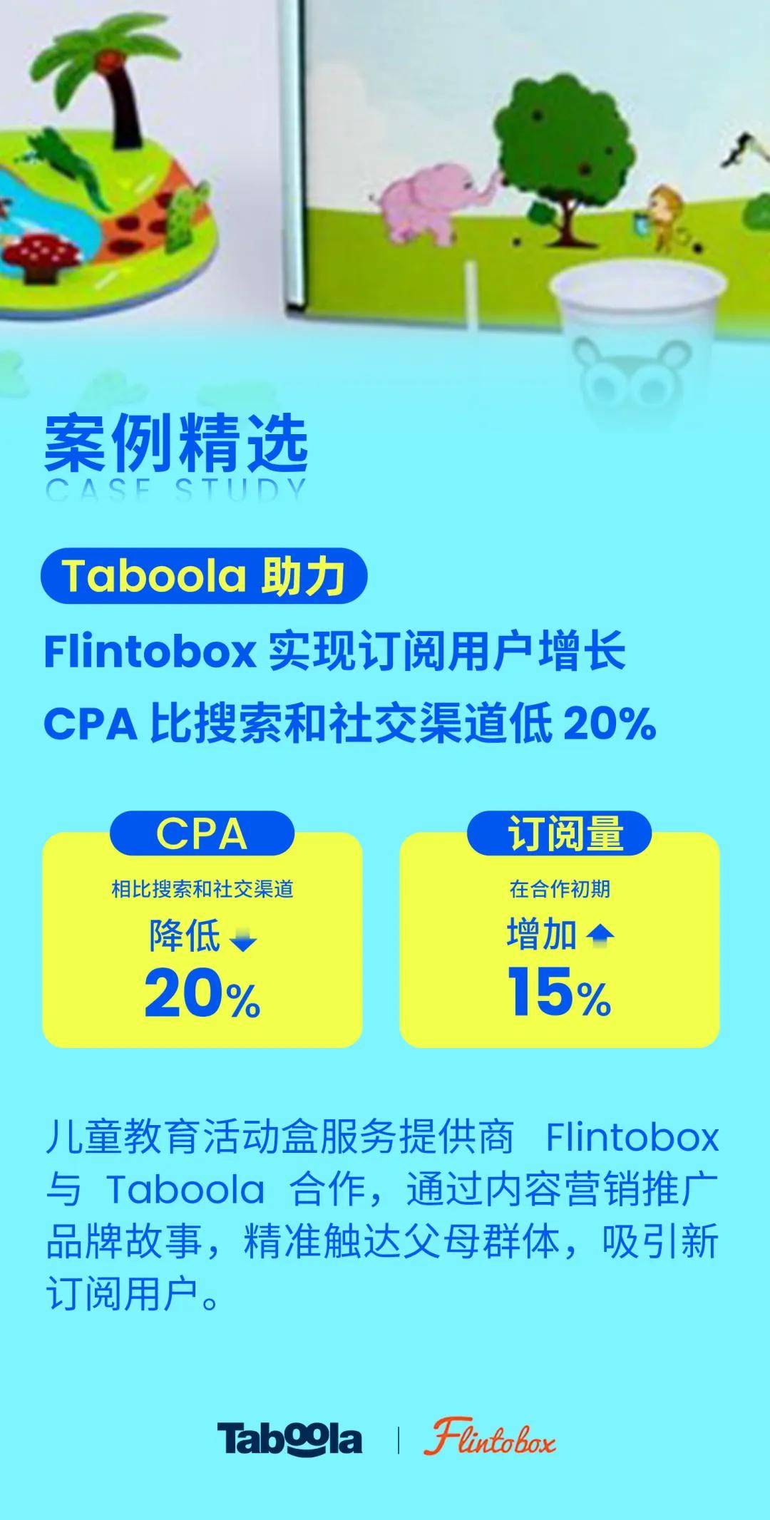 案例精选｜Taboola 助力 Flintobox 实现订阅用户增长，CPA 比搜索和社交渠道低 20%