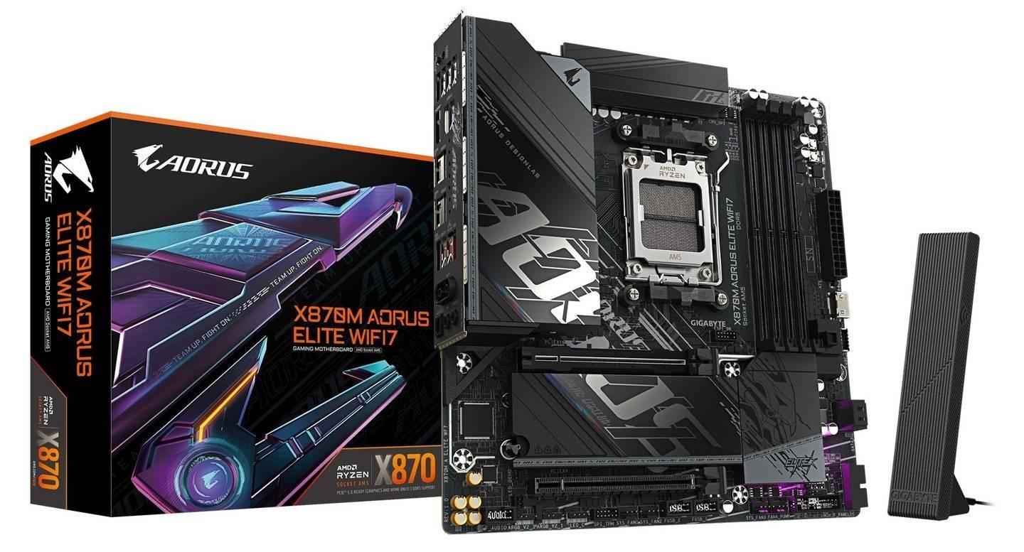 首块 M-ATX X870：技嘉 X870M AORUS ELITE WF7 主板 1779 元上市